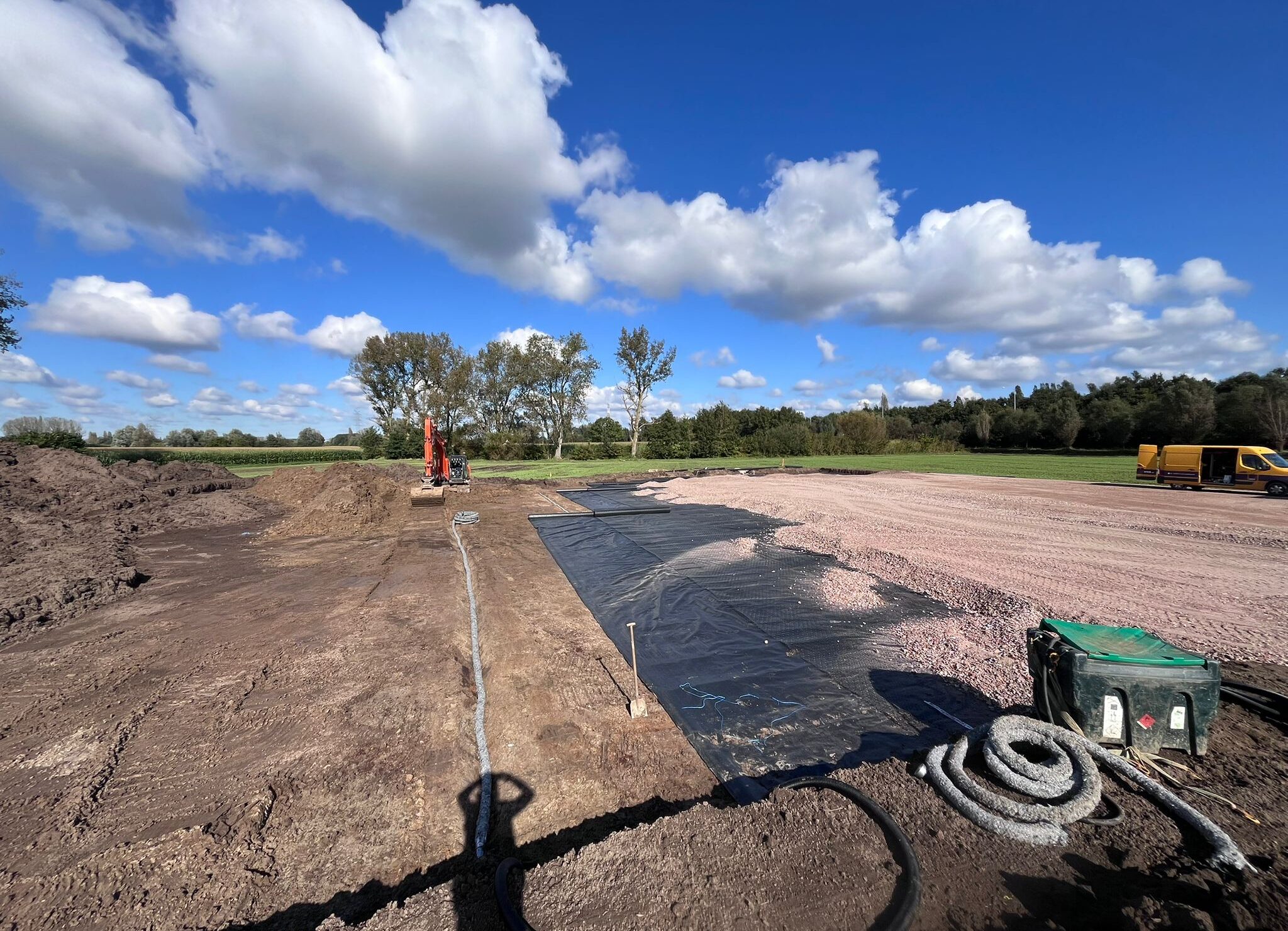 H4A Windenergie maakt een fundering voor een windmolen bij windpark Kontich-Rumst